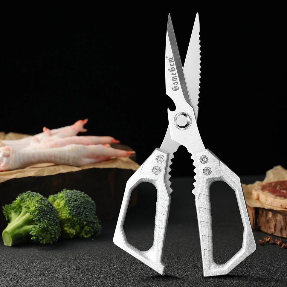 Stainless Steel Kitchen Shears for Meat Fish and Poultry Commercial Kitchen Equipment Lightweight yet Durable Construction