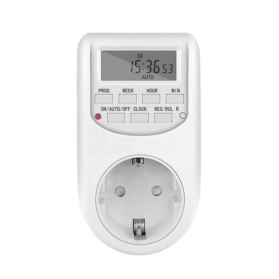 Electronic Digital Timer Switch EU Programmable Electronic Timing Socket EU Plug Outlet Kitchen Appliance Time Control Day/Hour