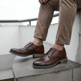 Retro Men's Derby Shoes 2024 New Men Casual shoes Fashion Men Leather Shoes