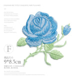 Colored Roses Iron-on Transfers For Clothing Applique On Jeans Big Embroidery Patch  Repair Hole Embroidery Patch Coudre DIY Swe