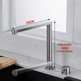 Hidden Lifting Folding Kitchen Faucet 304 Stainless Steel Sink Faucet Hot and Cold Mixed Water Separate Sink Tap Dual Holes
