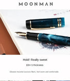 MAJOHN M600S Resin Pen 35 # Gold Plated Daming Tip Universal Type Student Adult Writing Practice Gift Ink Pen