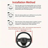 New Style Coffee Brown Car Steering Wheel Cover - All-Season Skin-Feel Nappa Leather, Automotive Grip