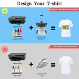 HTVRONT 150 Sheets 8.5 x 11 Inch Sublimation Paper 120g Heat Transfer Paper for Inkjet Printer T-shirt Clothes Printing 21X28cm