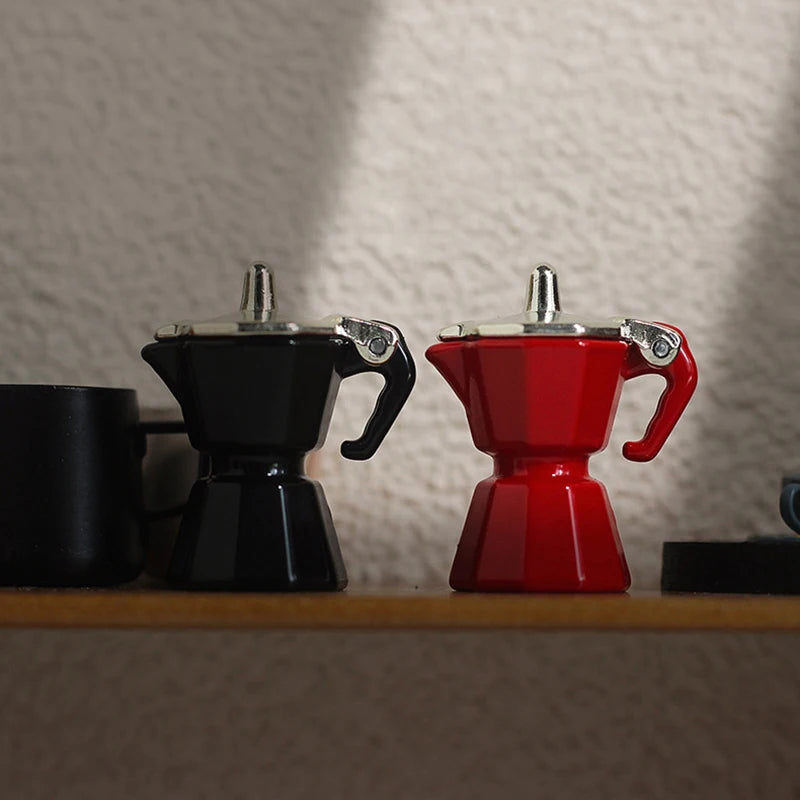 1Pc Dollhouse Miniature Simulation Mini Coffee Pot Coffee Utensils Model For Doll House Decor Kids Pretend Play Toys