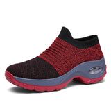 Women Sneakers Fashion Black Sports Casual Shoes Breathable Mesh Lightweight Air Cushion Non-Slip Running Shoe Zapatillas