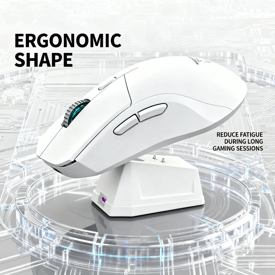 2026 NEW Gaming Mouse 3-Speed DPI Esports Wireless Ergonomic Design Gaming 2-mode Connection Magnetic Charging Dock RGB Lighting