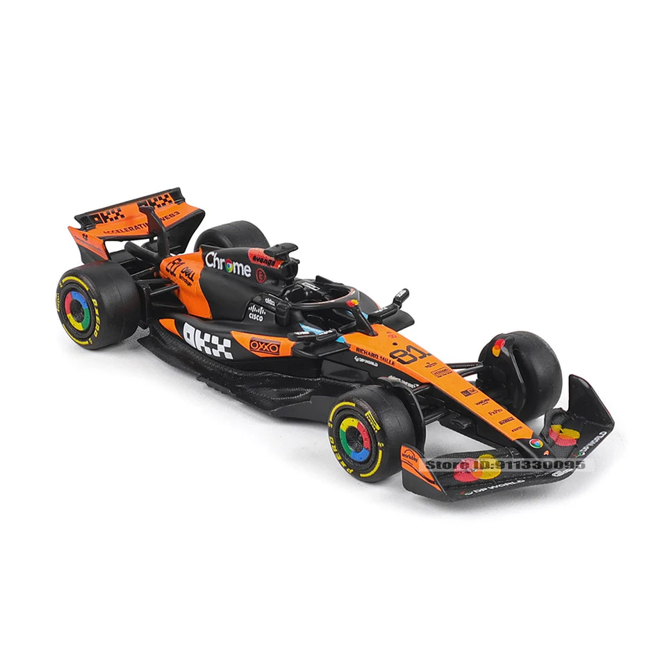 Bburago 1:64 McLaren F1 2025 MCL39 #4 Lando Norris #81 Oscar Piastri car model series children's Christmas boy gift toys
