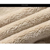 Men’s Quarter Zipper Fleece Sherpa Lined Sweatshirt Winter Warm Thick Fashion Pullover Tops Loungewear 8XL Plus Size