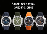 New Arrivals Specht&Sohne Brand Men Quartz Watches 40MM Rose Gold Stainless Steel  Male Functional 5167 Sports Wristwatch 5Bar