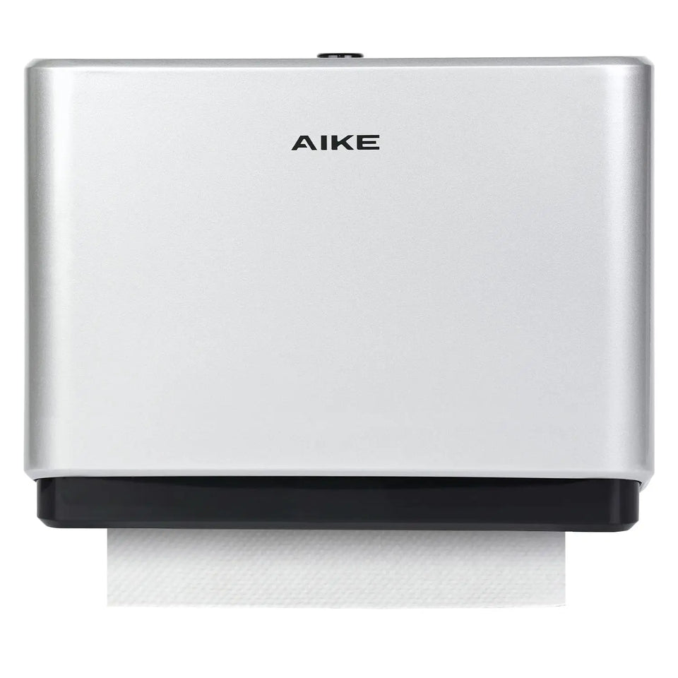 AIKE Professional Paper Towel Holder Wall Mount Punch Free Tissue Dispenser with Smart Lock Paper Box for Toilet Bedroom Kitchen
