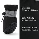 Small Dog Puppy Shoes Waterproof Anti Slip Soft Sole Boot Size 5x4.2cm for Puppies 10-13 lbs New Arrival
