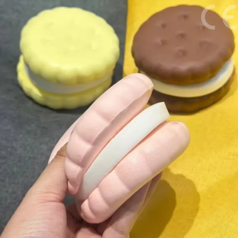 Squishy Simulated Cake Squeeze Toy Stress Relief Slow Rising Sensory Fidget for Anxiety ADHD Autism Gifts Kids Adults ASMR Fun