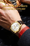 BINBOND New Fashion Mens Casual Sports Watches For Men Retro Big Dial Quartz Watches Classic Leather Business Men Watches B5663