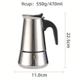 12Cup Coffee Maker Stainless Steel Espresso Maker 600ML Moka Pot Espresso Maker For Home Kitchen Camping Coffee Pot