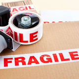 48mm×50M Packaging Tape Roll: Made of PP Material with Fragile Warning Reminder, Adhesive for Marking & Securing