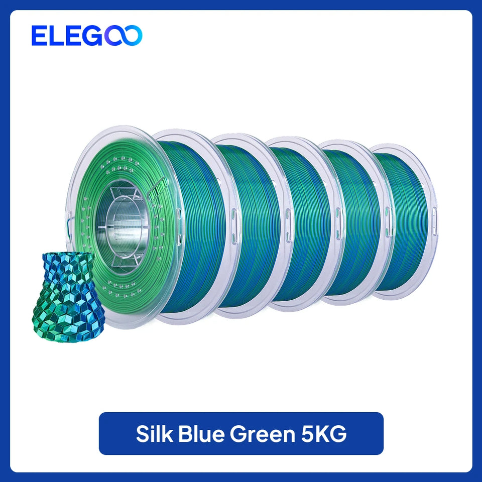 ELEGOO 5/10KG Silk Filament PLA 1.75mm 3D Printer Filament for FDM 3D Printers Elegoo PLA for Elegoo Centauri Carbon
