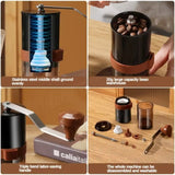 Adjustable Coarseness Manual Coffee Grinder Ceramic Grinding Core Double Bearing Design Coffee Grinding Machine