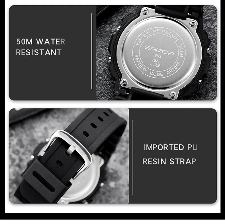 SANDA G Style Digital Watch Men Waterproof Ms Watch Sport Men Watches Boy Girl Electronic Clock Relogio Masculino Relógio Mulhe