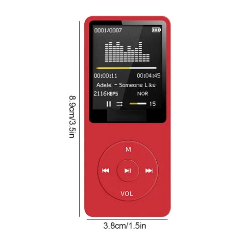 Portable MP4 FM card insertion Bluetooth player MP3 USB Charger Player FM Radio Recorder Lossless Sports Hifi Music Player