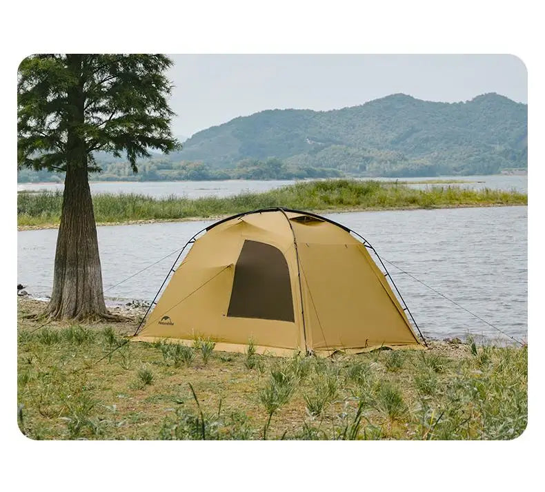 Naturehike Dune 7.6 Camping Tent 2 People 4 Season Tent Ultralight PU2000mm Outdoor Travel iking Tent With Chimney Screen Window