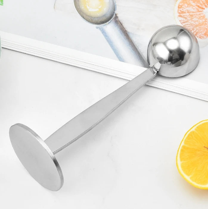 Stainless Steel Stand Tamper Spoon Tools 2 In 1 Coffee Scoop Portable Coffee Powder Measuring Scoops