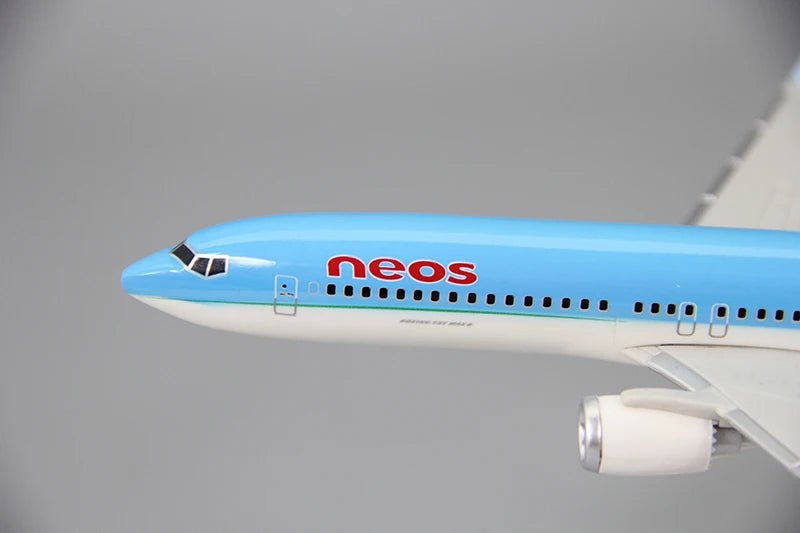 1:200 Scale B737 MAX8 neos Airlines ABS Plastic Airplane Aircraft Plane Model Toy Assembly Resin for Collection