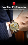POEDAGAR Fashion Business Men Watch Waterproof Luminous Hollow Tourbillon Male Clock Automatic Mechanical Leather Men's Watches