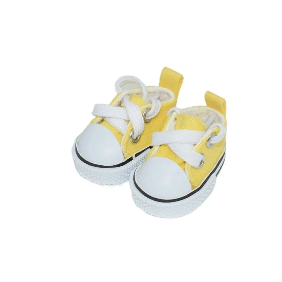 Hand-made Doll Shoes Replacement 4.5cm Doll Replacement Accessories Multiple Styles DIY Canvas Shoes for 15CM Cotton Doll