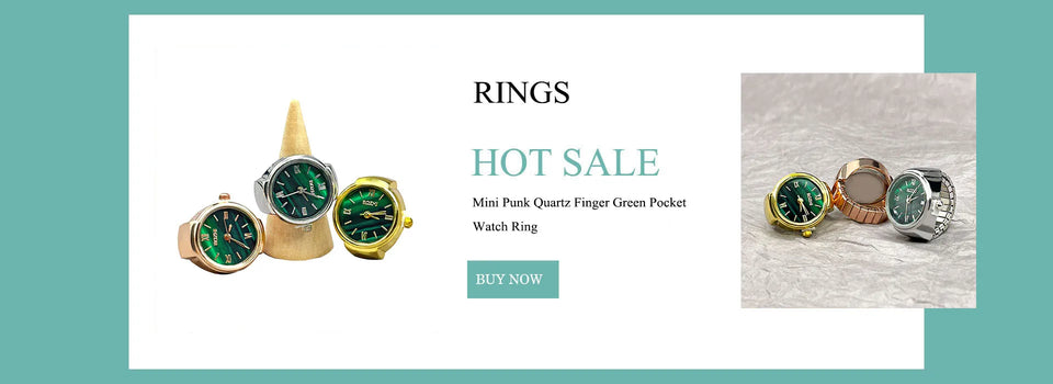 Rhinestone Mini Unisex Fashion Finger Watch Retro Roman Quartz Watch Rings for Women Men Elastic Strap Alloy Watches Jewelry