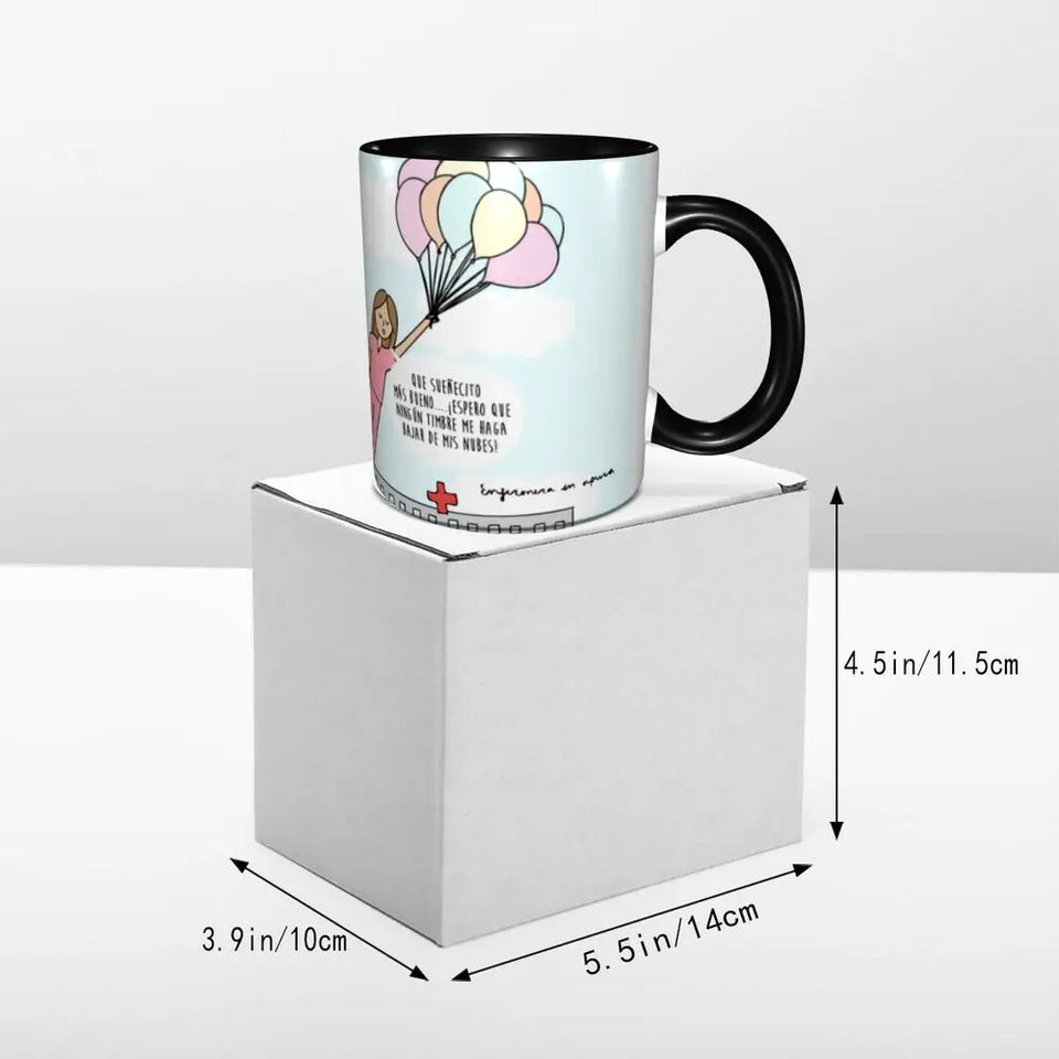 Pink Doctor Nurse Coffee Mugs DIY Customized Enfermera En Apuros Ceramic Milk Tea Mug Cup