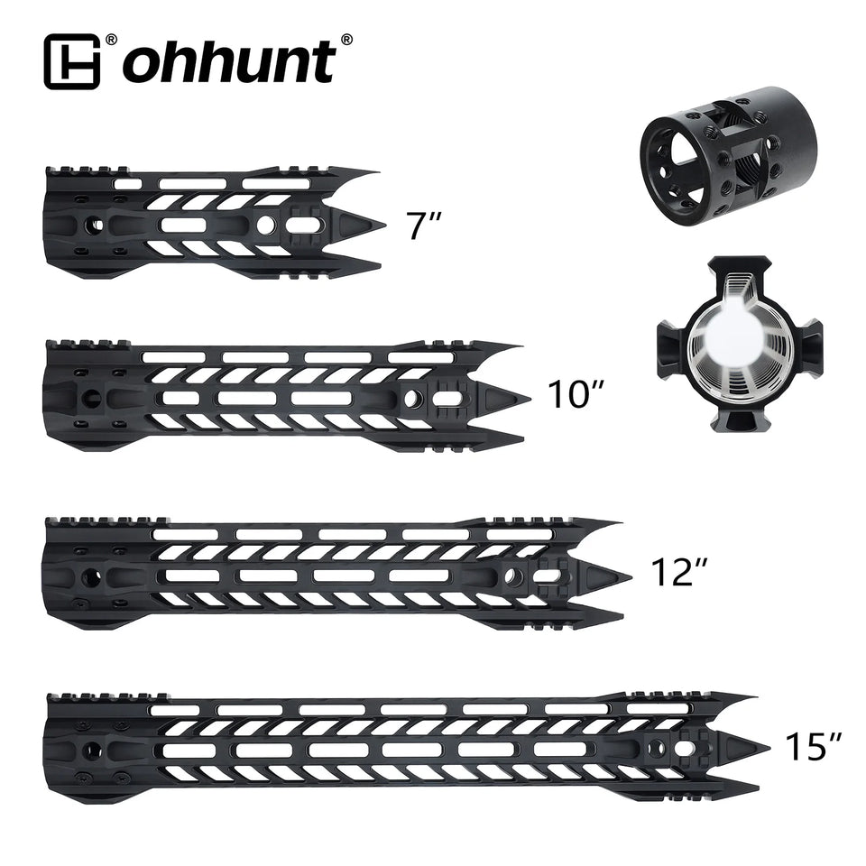 ohhunt® Hunting Mount Gen2 AR15 M-LOK Free Float with 7" 10" 12" 15"