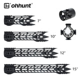ohhunt® Hunting Mount Gen2 AR15 M-LOK Free Float with 7" 10" 12" 15"