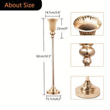 Wedding Centerpiece Vase, Floor Vase - 32.5 Inch Multi-Purpose Metal Vase for Party Events, Christmas and Halloween Decorations