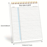 1pc to Do List Notepad, Undated Daily Planner Notepad with to Do List Notebook Checklist Planner Spiral Cover Notepad