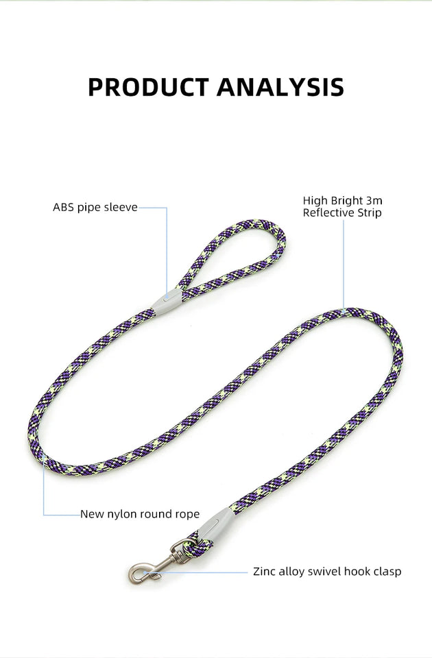 Classic Durable Dog Leashes Medium large Dog Solid Lead Rope Fashion Black Mesh Dog leash Outdoor Walking Training New Arrivals