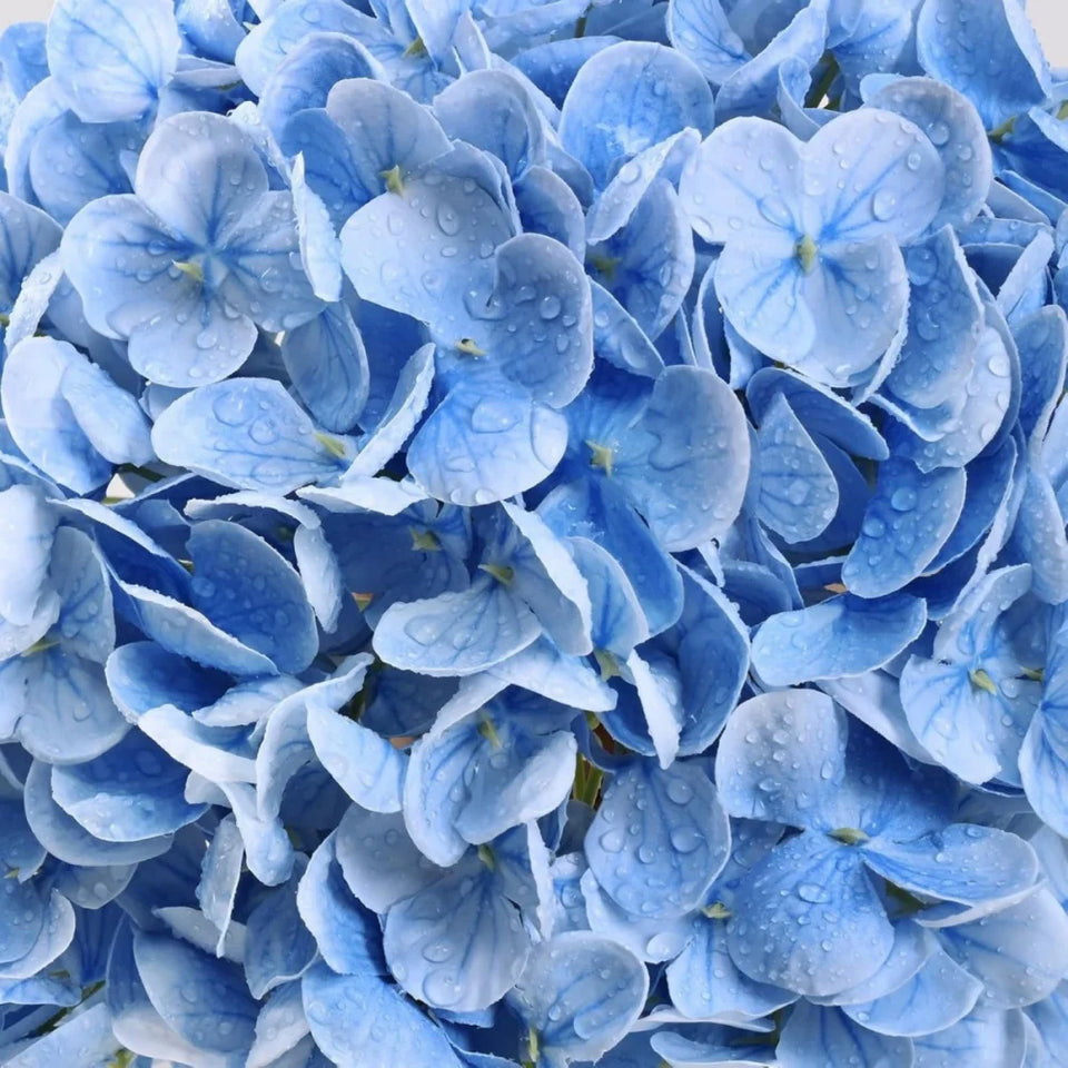 4pcs Large Hydrangea Artificial Flowers Blue Green Artificial Hydrangea Flower Branches Wedding Bouquet Flower 45cm/17.71in