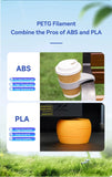 KINGROON 10KG PLA/PETG Filament 1.75mm Black White Gray 3D Printer Filament No Bubbles Plastic 10 Rolls Wholesale