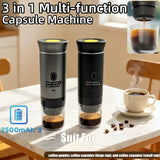 Portable Espresso Coffee Machine 3-in-1 Capsule Coffee Maker for Car & Home Coffee Maker  Hot/Cold Portable Coffee Maker