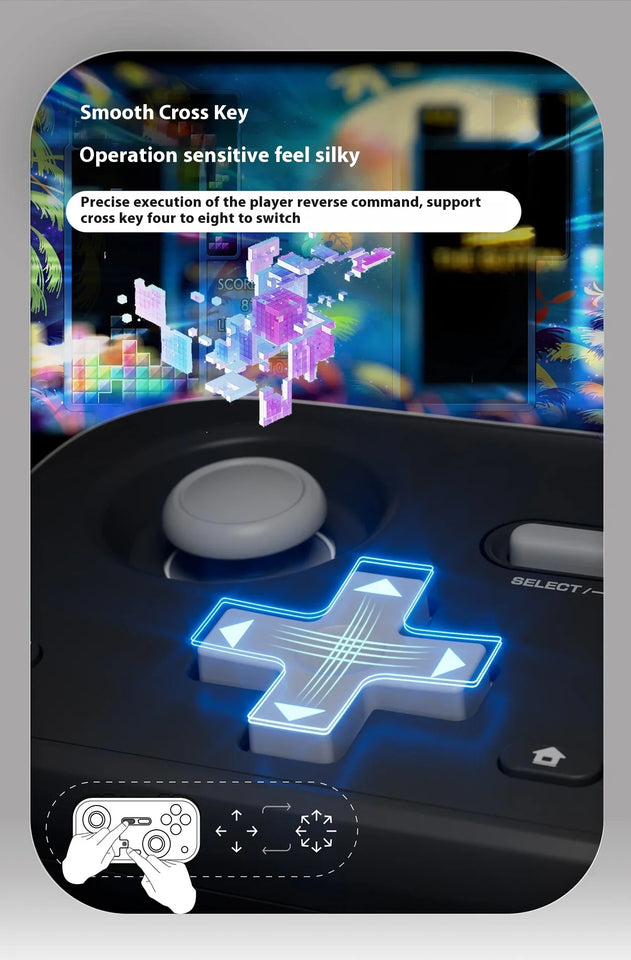 NEW IINE Palm-Sized Gamepads Wireless Bluetooth Retro Gaming Controllers 1000hz Hall Joystick Portable Android Ios Phones Pc