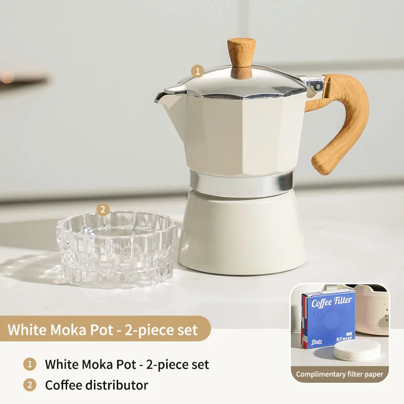 Bincoo Coffee Moka pot Classic Italian Espresso Maker Extraction Hand Brewing coffee Pot Barista Coffee Machine Coffee Utensil