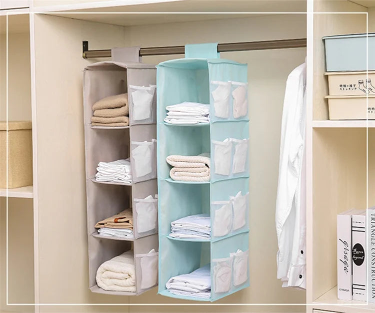 Hanging Storage Closet Clothes Organizer Wardrobe Jeans Sweater Pants T-shirt Home Bedroom Cabinet Organization Dressing Room