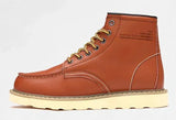 Winter Warm Men Boots Leather Mens Snow Boots with Fur Handmade Waterproof Male Ankle Boots No-slip High Top Male Work Shoes