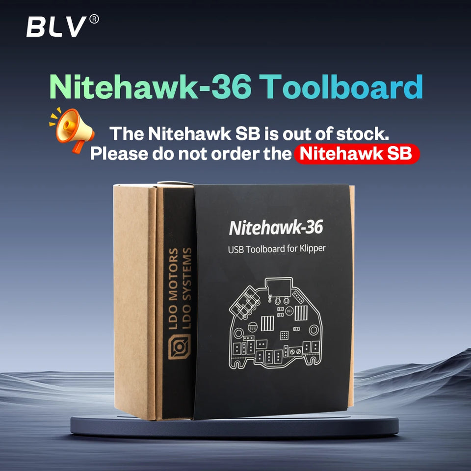 BLV® New Nitehawk LDO toolboard featuring RP2040 MCU TMC2209 drive ADXL345 accelerometer and USB port Voron StealthBurner