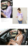 Summer Multi-functional Sunscreen Shawl Women's Long-sleeved Loose Light Breathable Anti-UV Pleated Chiffon Scarf Driving Sleeve