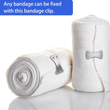 10/20/30Pcs Replacement Elastic Bandage Wrap Stretch Metal Clips Fixation Clamps Hooks First Aid Kit for Sport White/Coffee