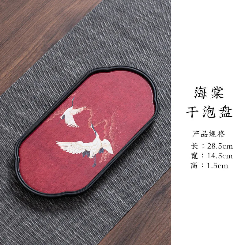 Tea Tray Dry Small Absorbent Tea Table Household 2024 New Pot Bearing Guochao Tea Ceremony Serving Tray