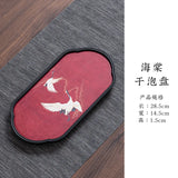 Tea Tray Dry Small Absorbent Tea Table Household 2024 New Pot Bearing Guochao Tea Ceremony Serving Tray
