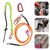 Sling Tree Descent Sling Rope 5/8 Inches -8 Feet/14 Feet with Triple Locking Carabiner Adjuster Orange/For Climbing Rescue