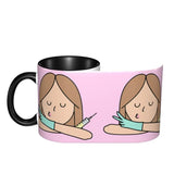Pink Doctor Nurse Coffee Mugs DIY Customized Enfermera En Apuros Ceramic Milk Tea Mug Cup